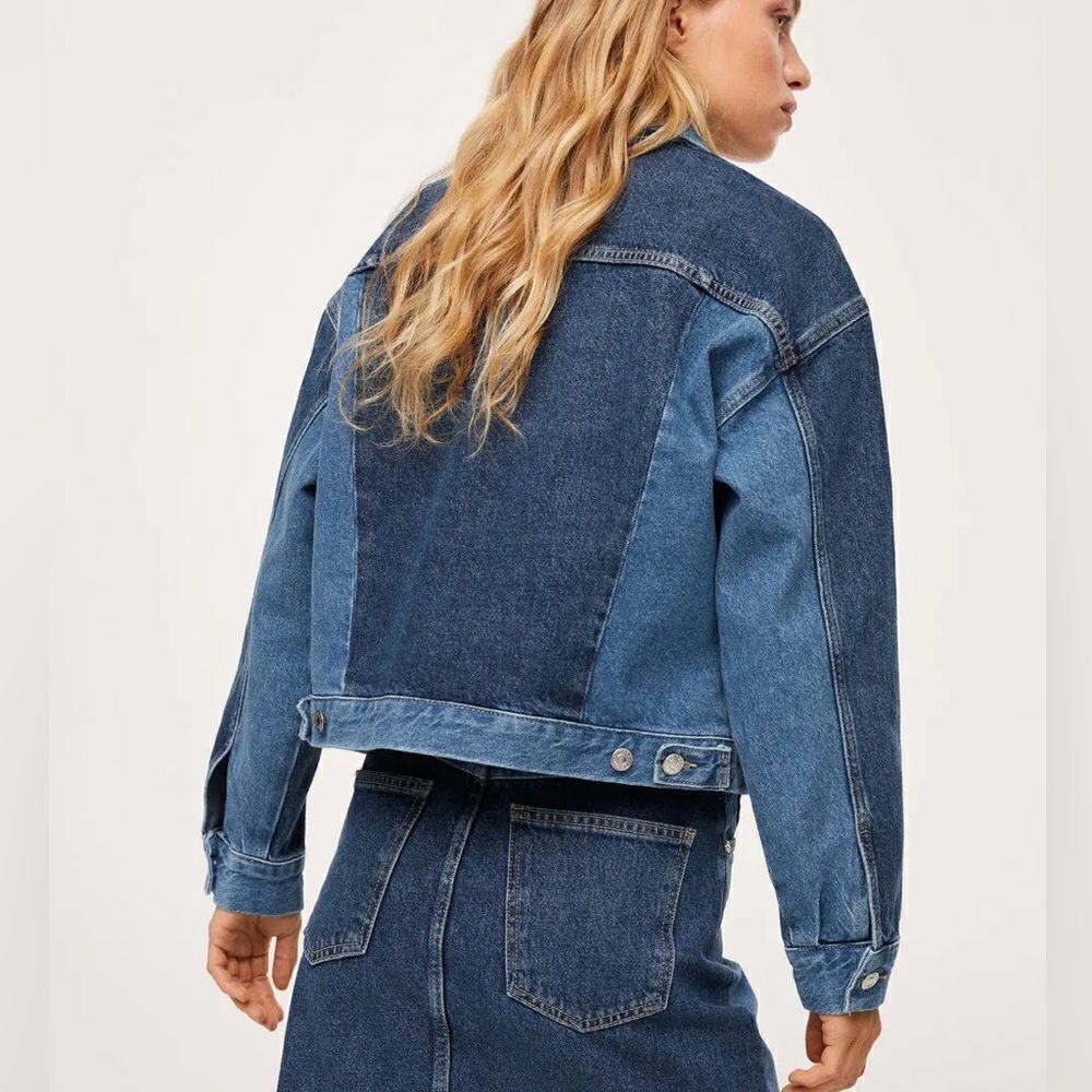 Mango Contrast Panel Jacket New - Picture 3 of 10